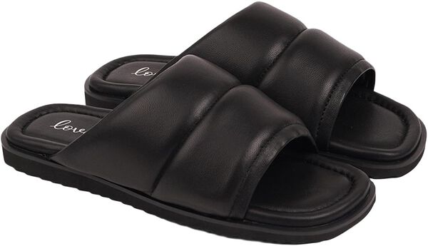 Vesime - Puffy Sheepskin Slip-On / Rubber Sole