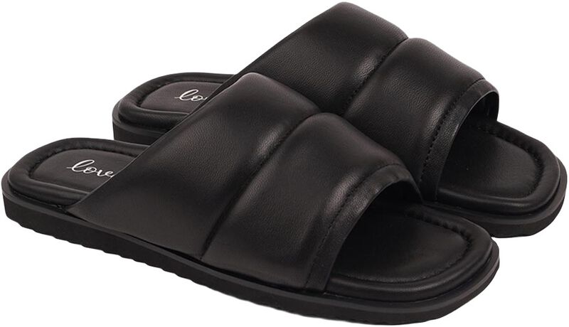 Vesime - Puffy Sheepskin Slip-On / Rubber Sole