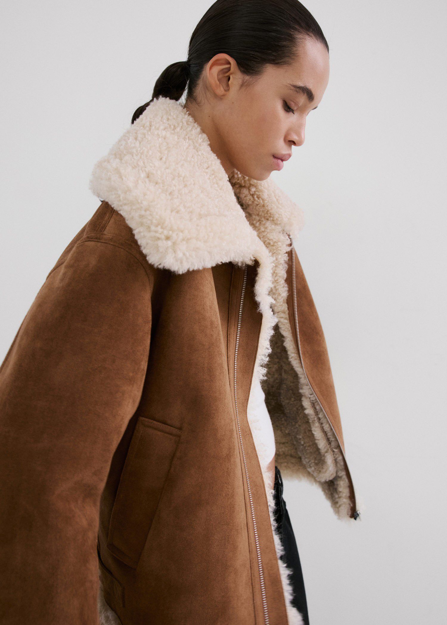 Double-faced shearling jacket