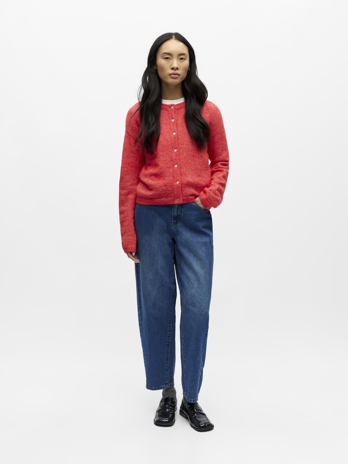 OBJAGATE L/S RE KNIT CARDIGAN NOOS