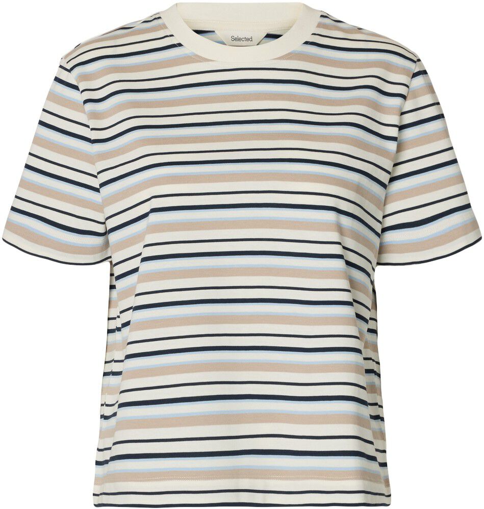 SLFESSENTIAL SS STRIPED BOXY TEE NO