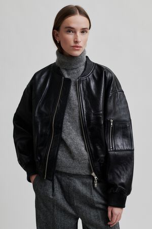 Ports Leather Bomber Jacket