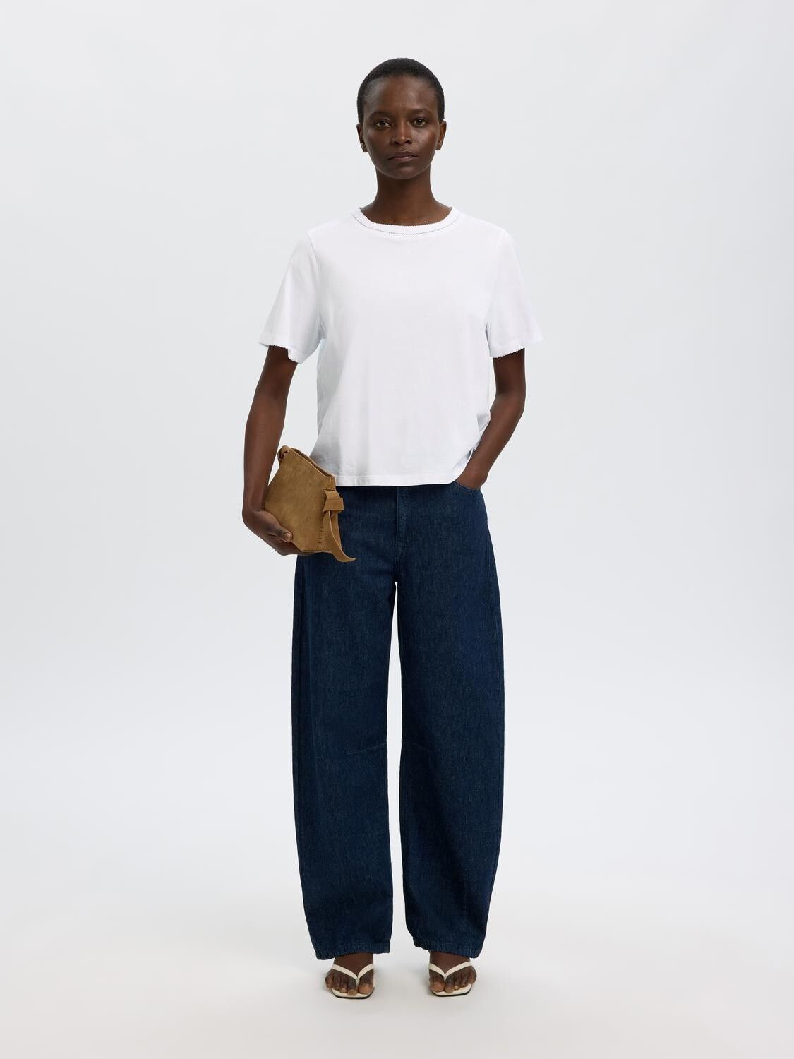 SLFASSIA SS DETAIL TEE