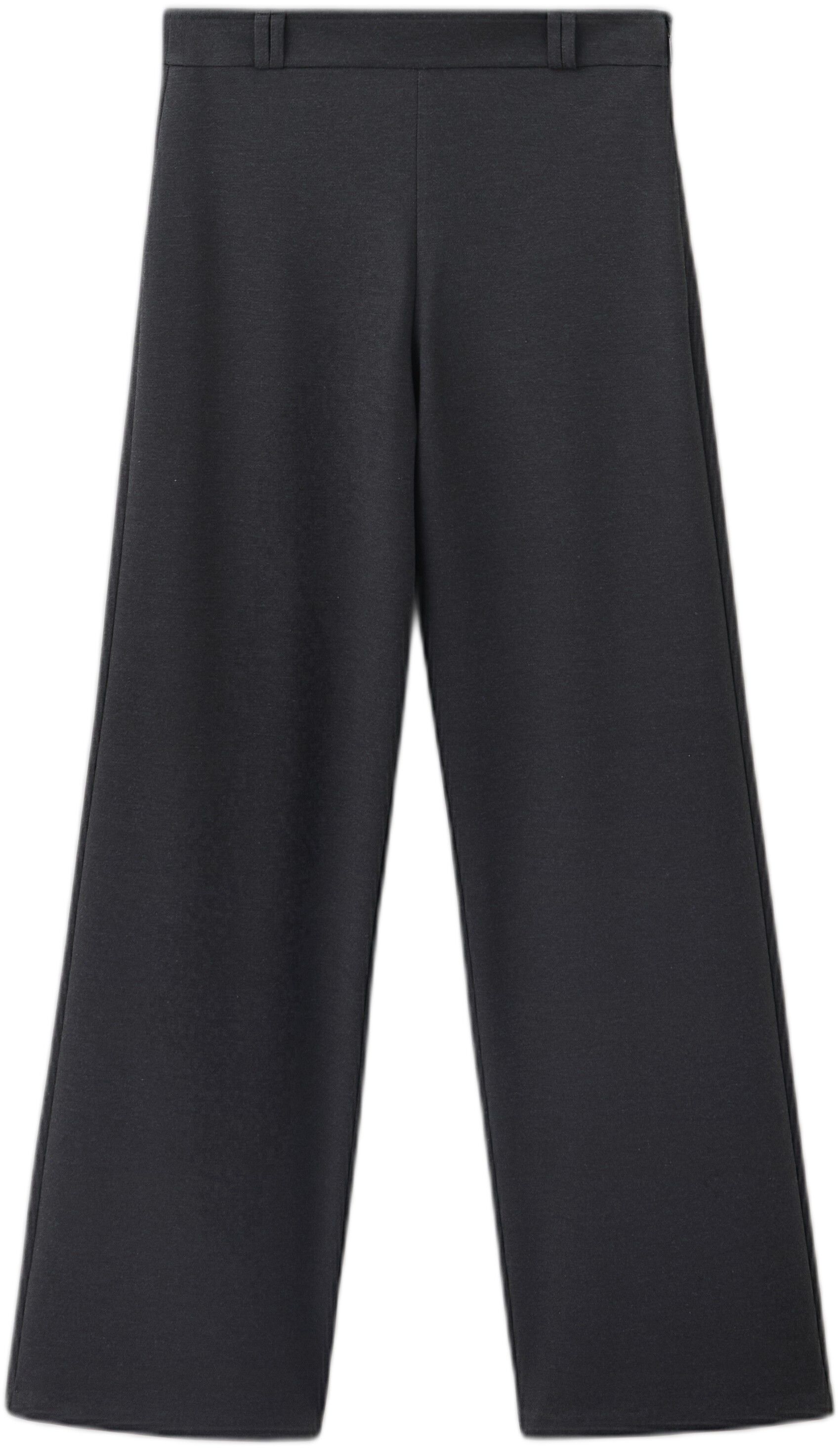 Straight-leg fine-knit trousers