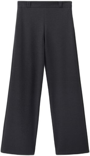 Straight-leg fine-knit trousers