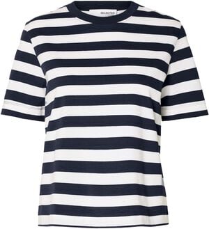 SLWESSENTIAL SS STRIPED BOXY TEE NO