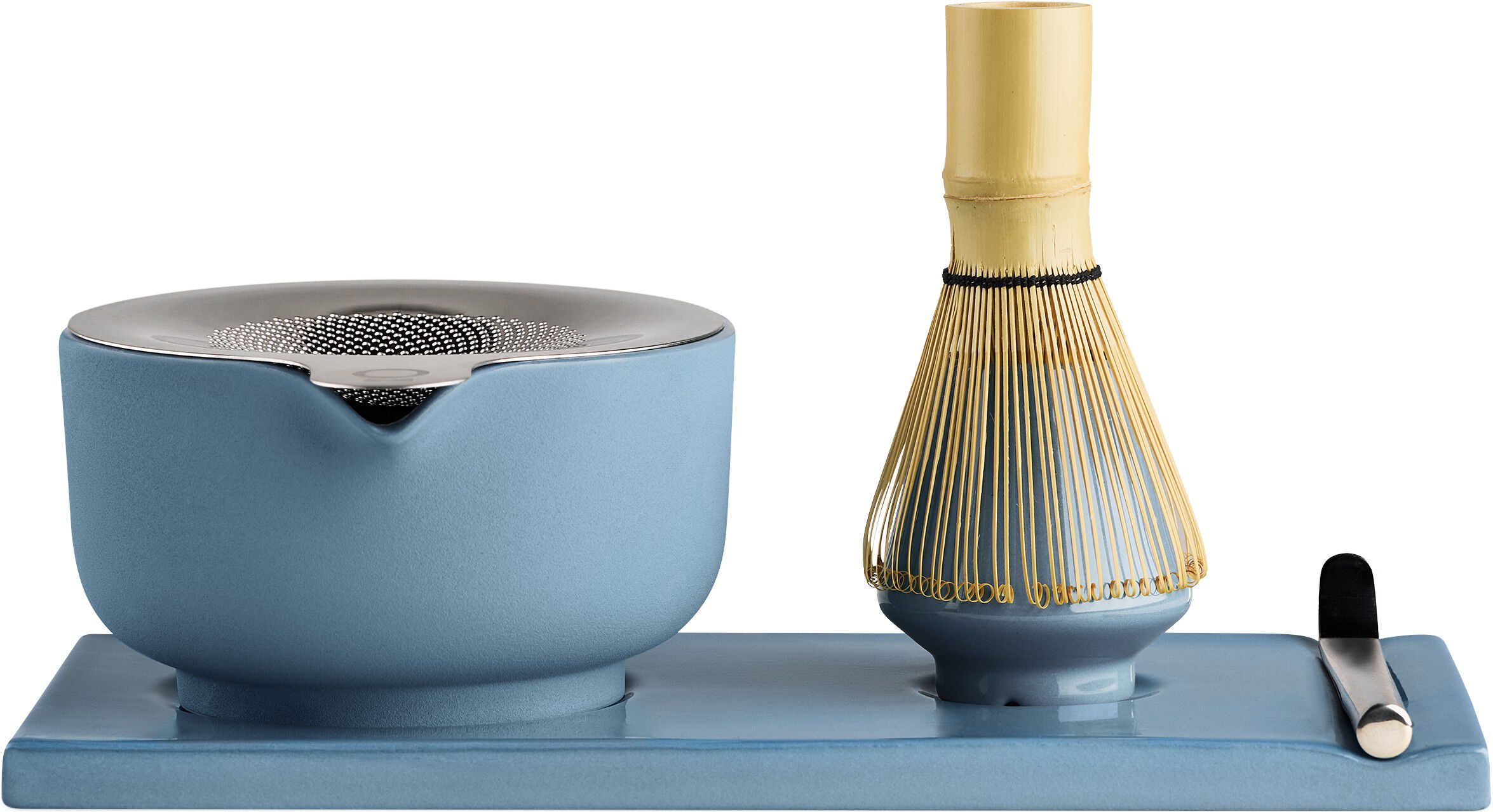Matcha Set Hazy Blue Matching Ceramic Bowl