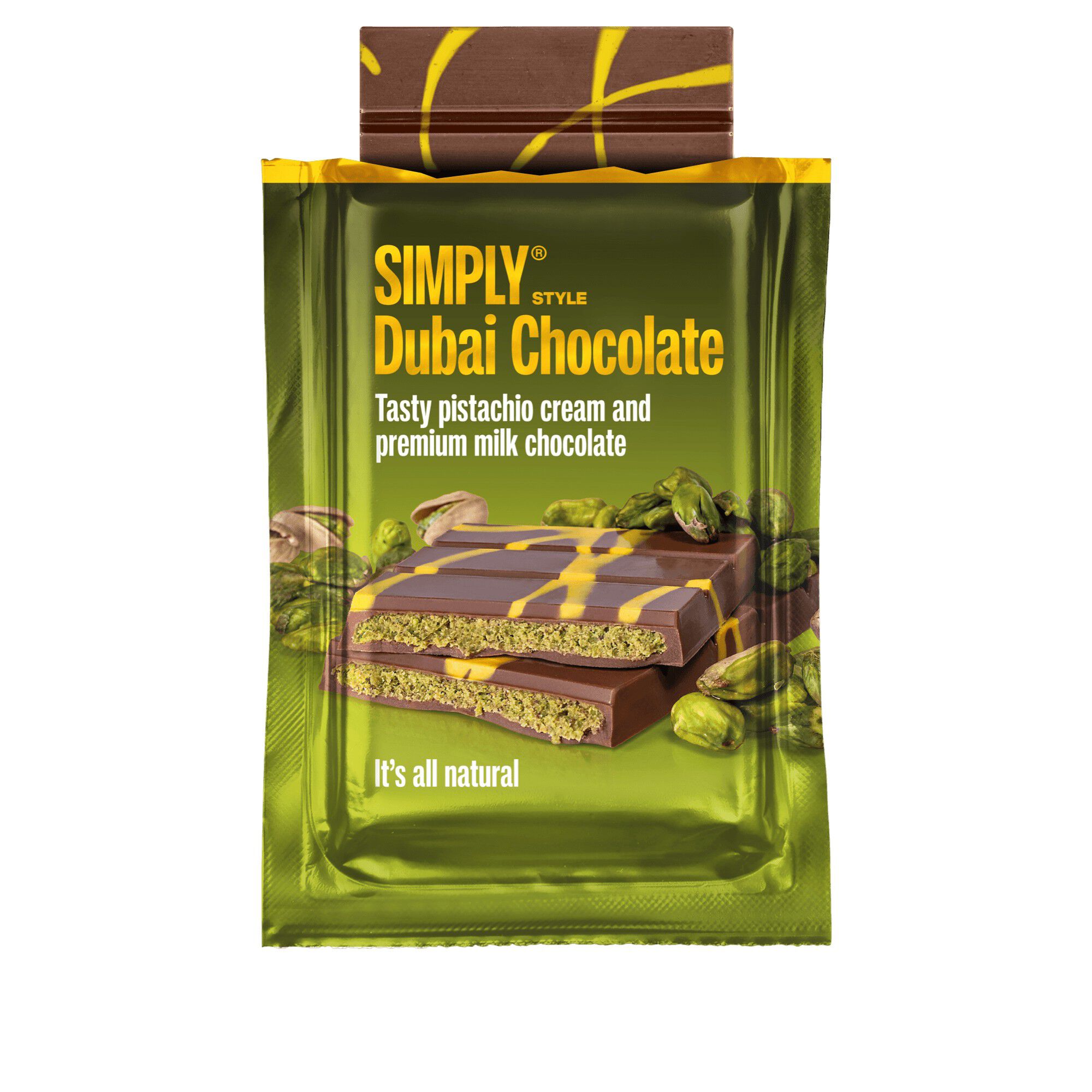 Simply&reg; DUBAI STYLE CHOCOLATE chokoladebar (90g)