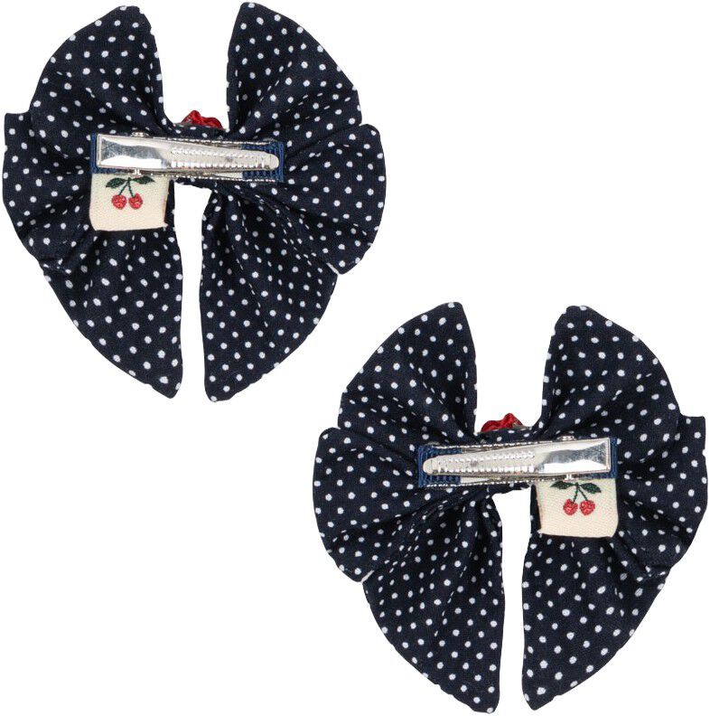 2 PACK ROSE ROUGE BOW HAIR CLIP