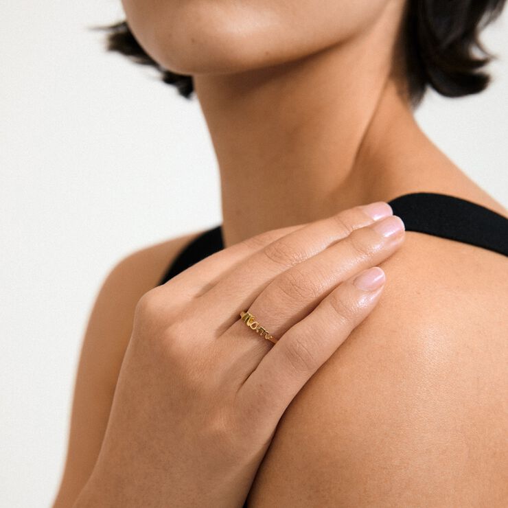 LULU mom stack ring gold-plated