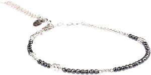 Abby Facet Hematite - Silver