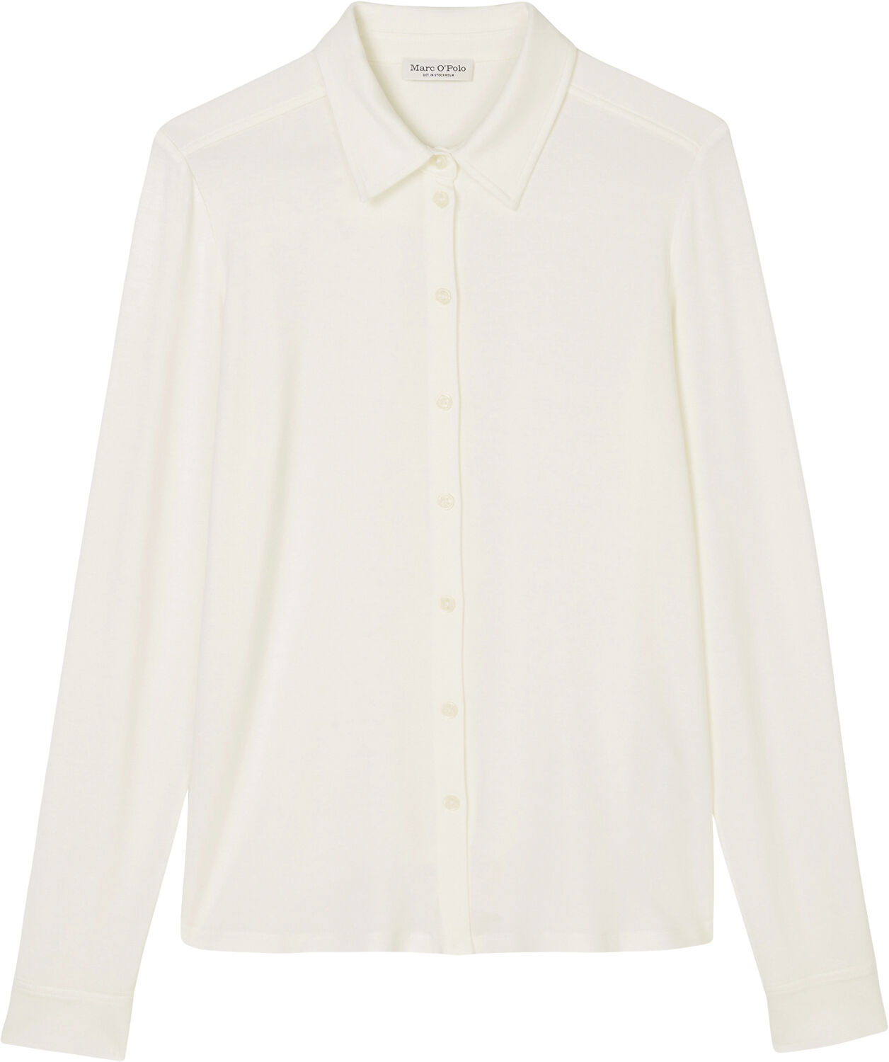 Jersey-blouse, long sleeve, collar,