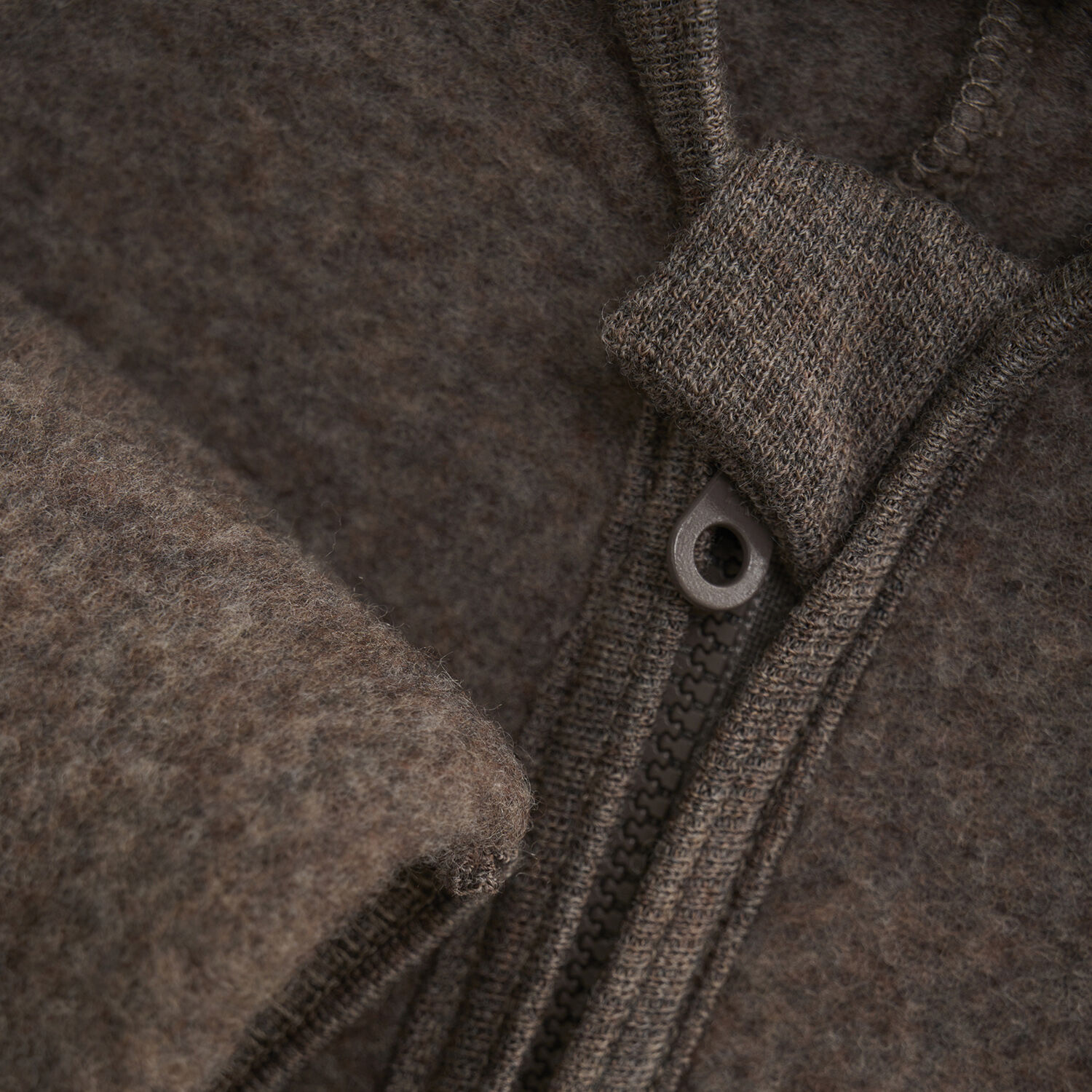 Pram Suit Ears Wool Fleece S