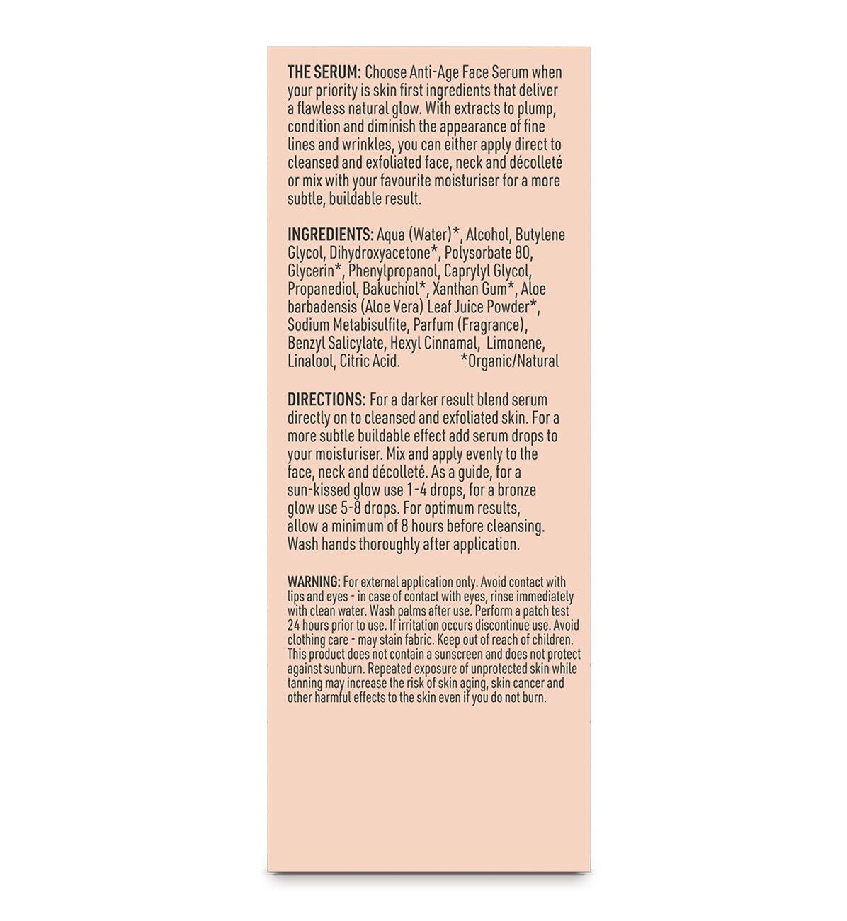 Tanning Anti-age Face Serum 15 ml