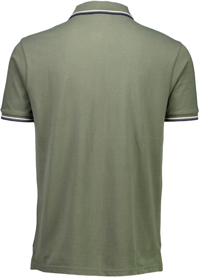 Polo shirt w. contrast piping