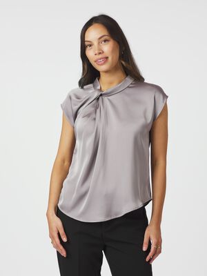 Fleur Drapy Satin Blouse