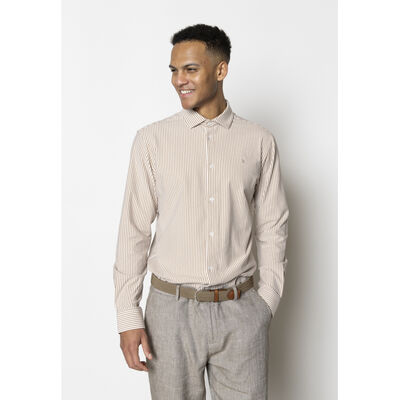 Clean Formal Stretch Stripe Shirt L/S
