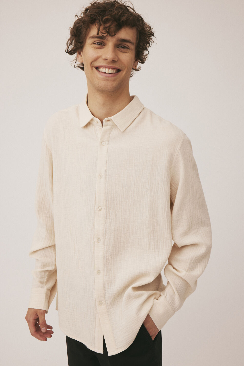 Benn crincle shirt - Organic GOTS