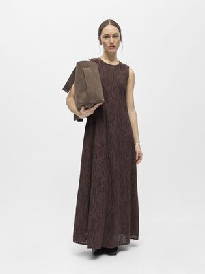 OBJJOVANNA S/L LO O-NECK LONG DRESS