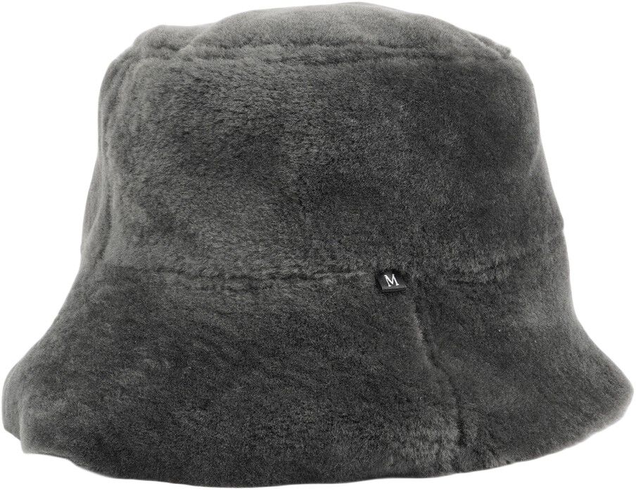 NANGA - DOUBLE FACE SHEARLING HAT W/ LEATHER DETAILS