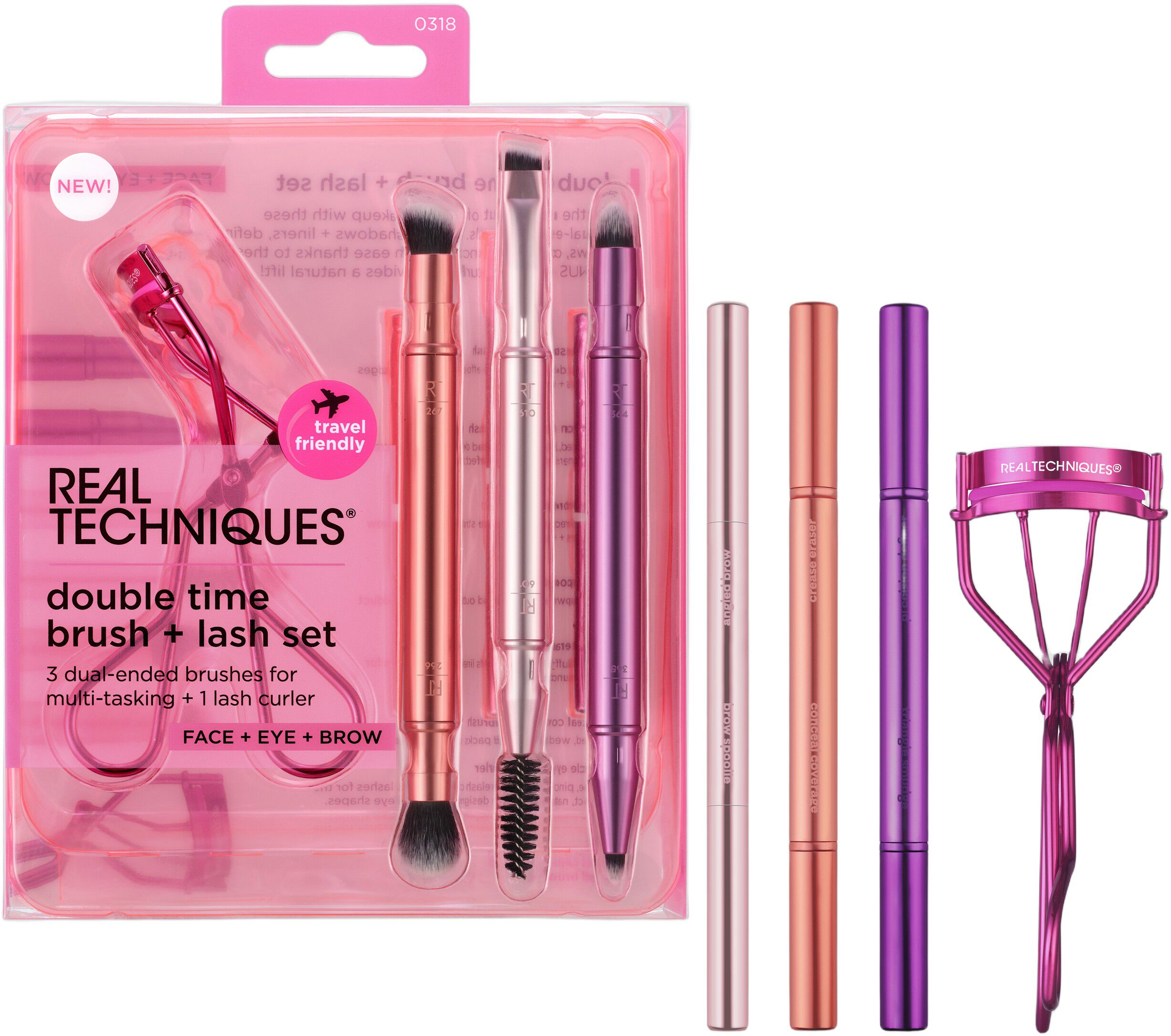 Real Techniques Double Time Retractable Brush Set