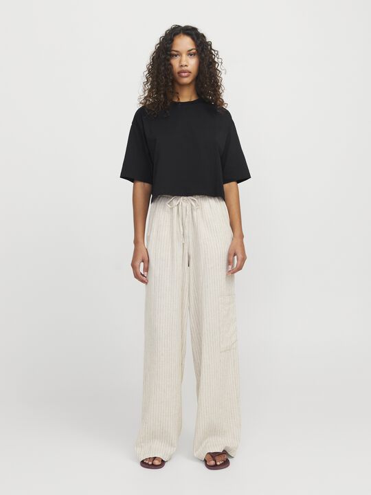 JXANDREA LOOSE SS CROPPED TEE JRS N