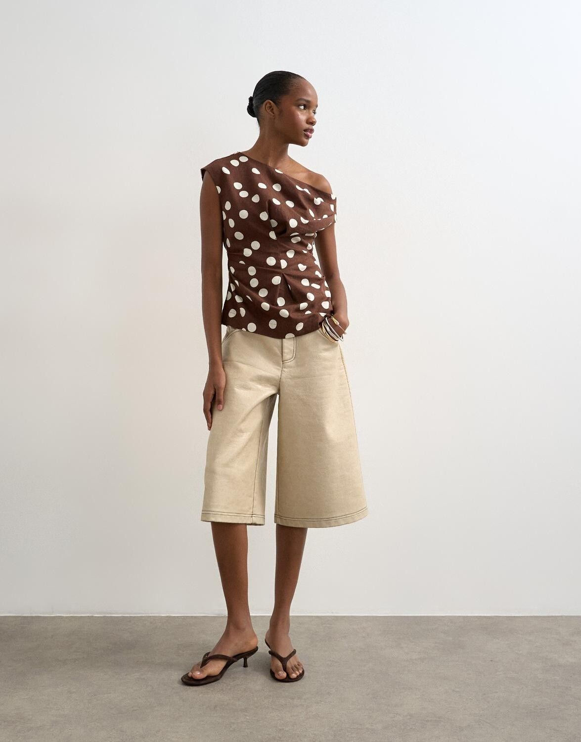 TSCASA CINCHED WAIST TOP WVN