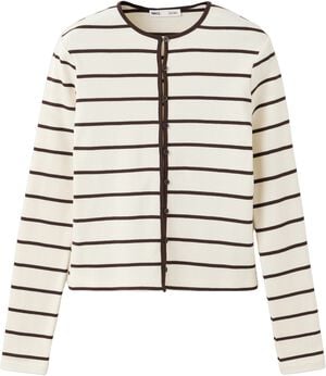Stripped knit cardigan