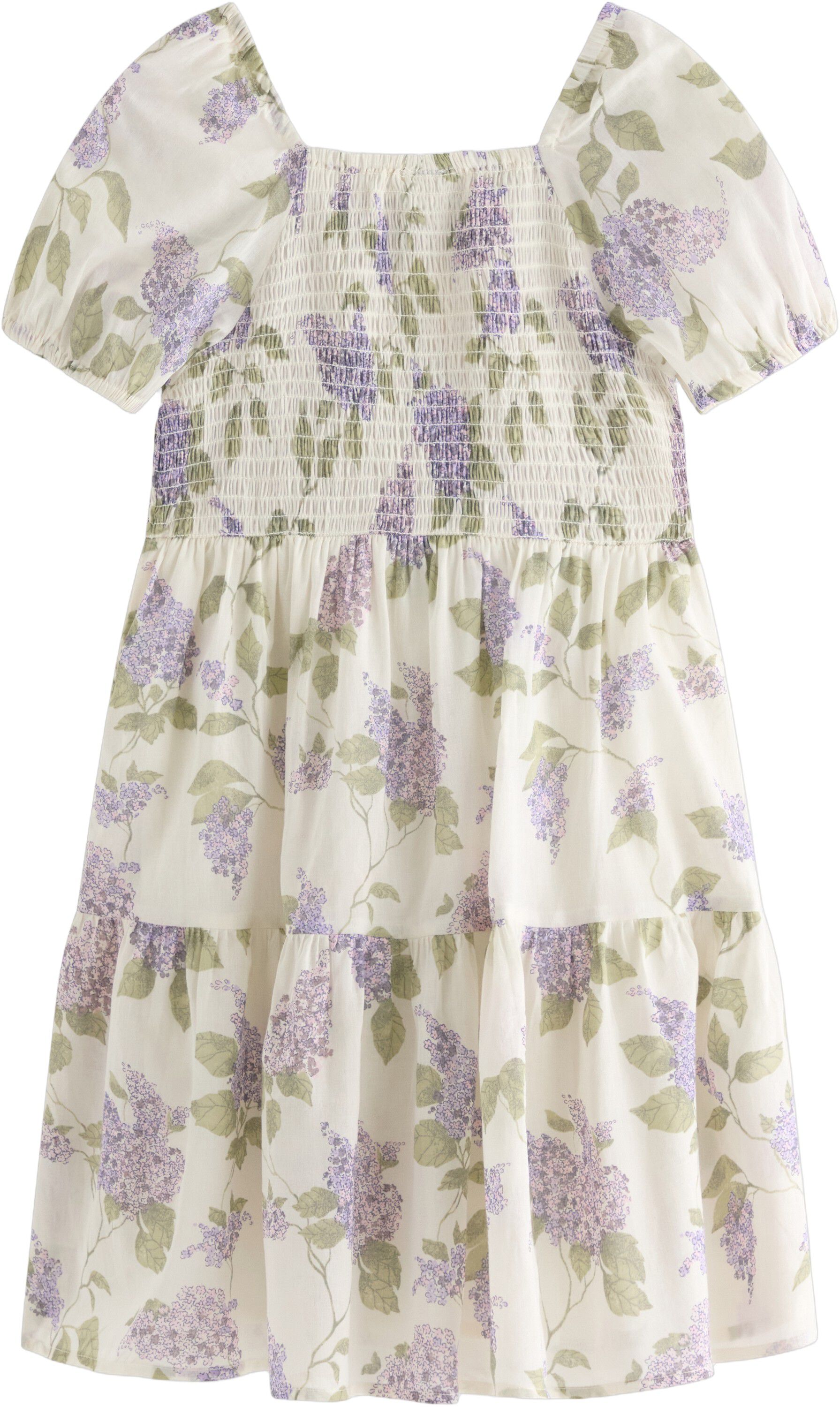 Dress with smock at the top and a s