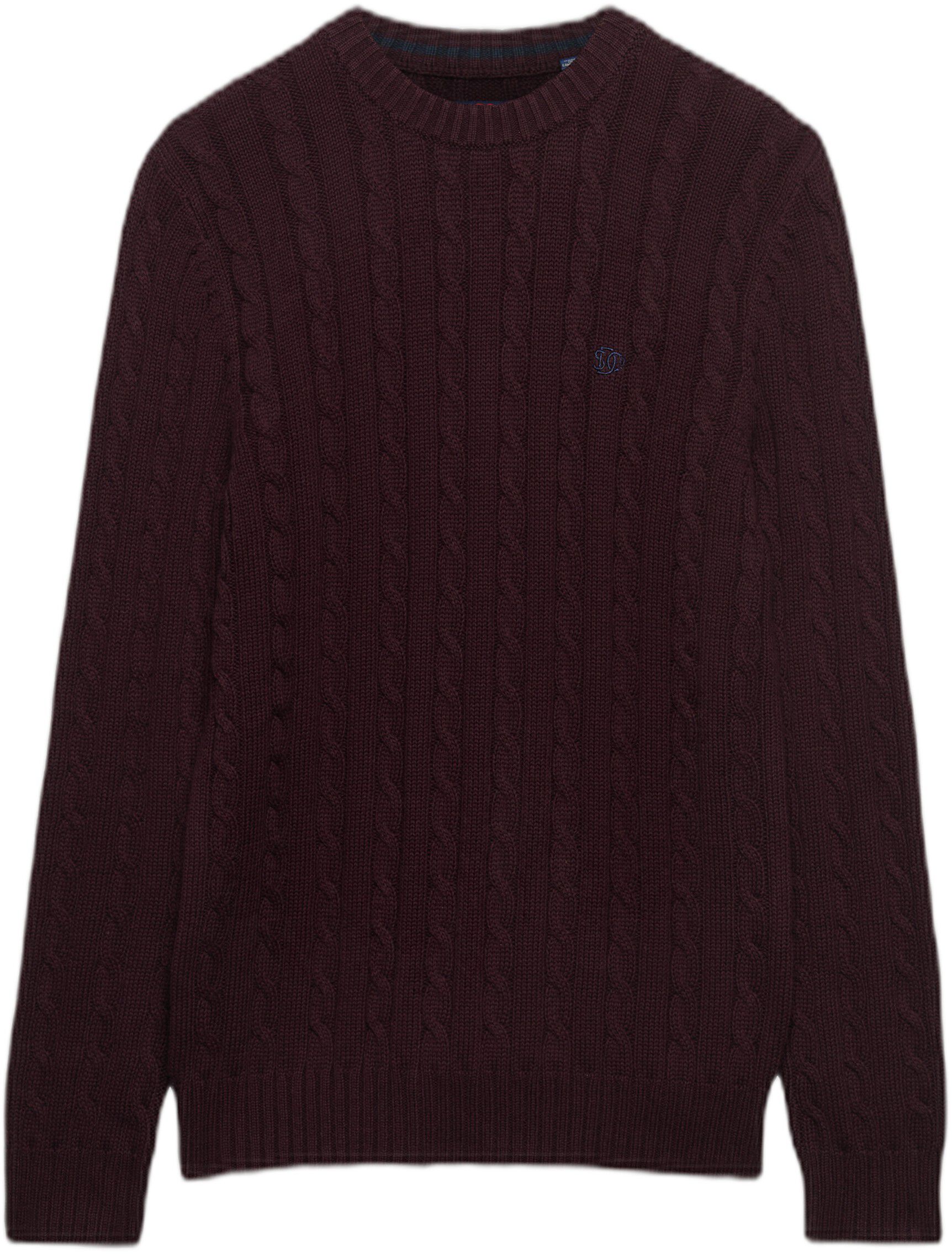 COTTON CABLE KNIT CREW