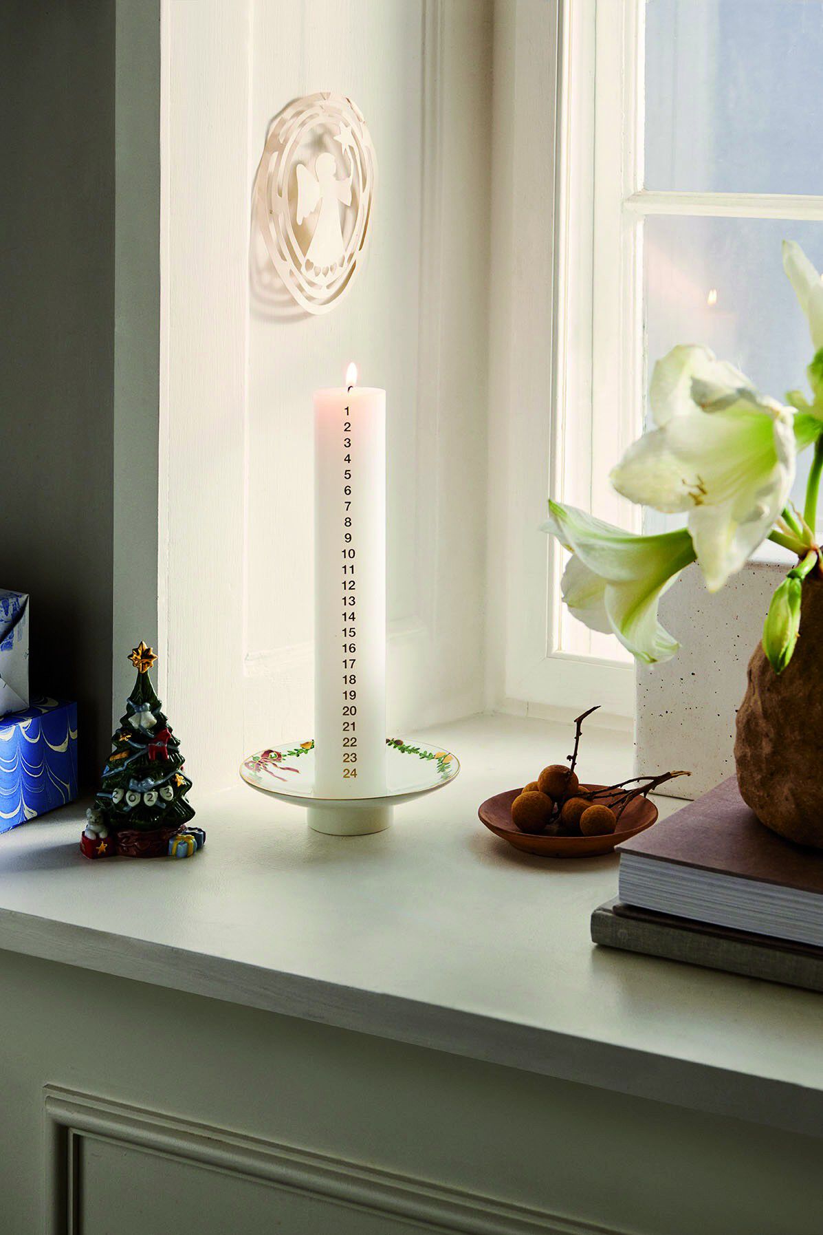 Stjerne Riflet Jul Lysestage 15,5 cm