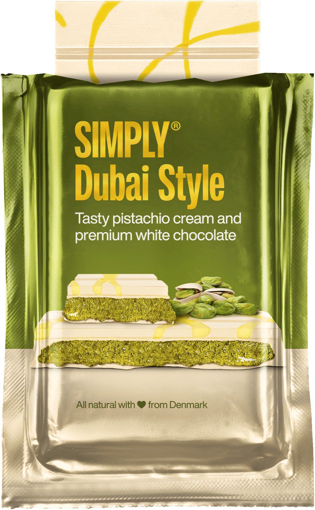 SIMPLY&reg; Pistacie-Chokolade Sharing Bar, HVID (90g)