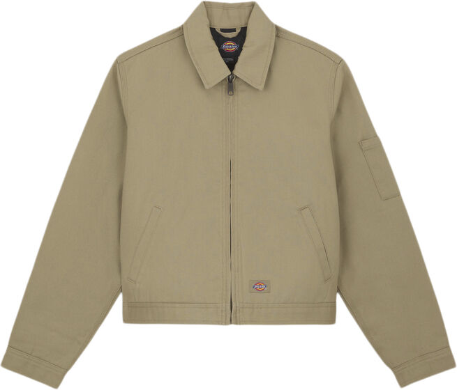 LINED EISENHOWER CROP W REC KHAKI