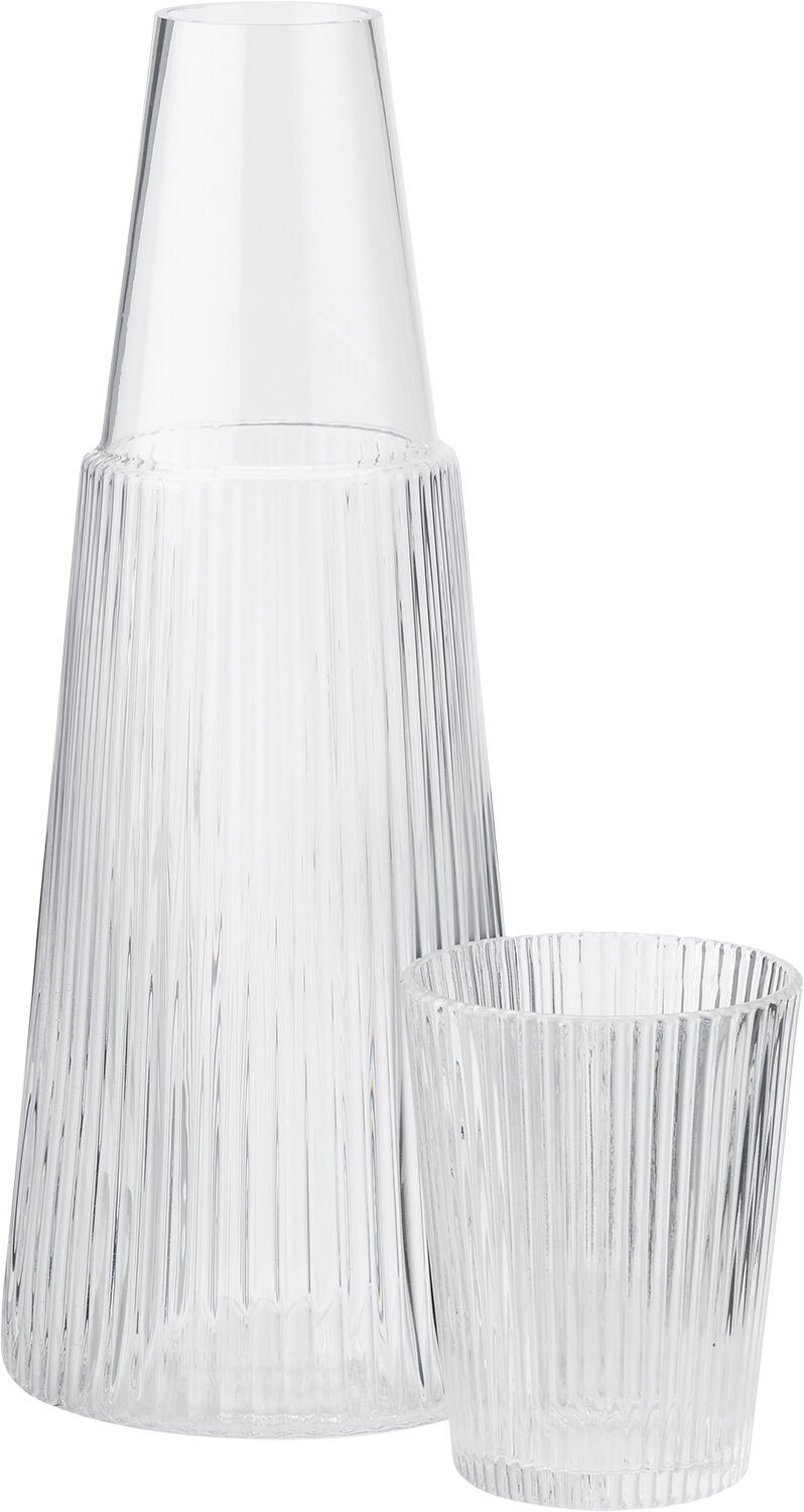 Pilastro karaffel med glas 1 l, clear