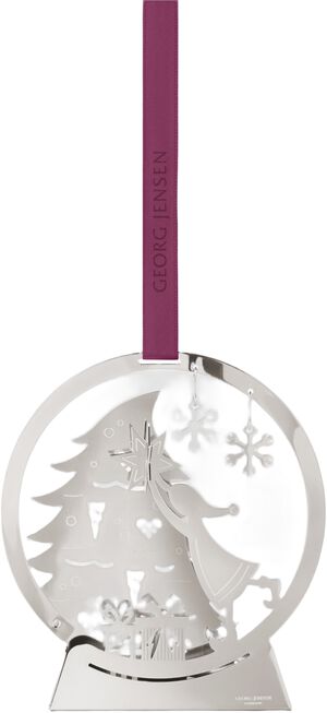 CC 2025 CHRISTMAS MOBILE SNOWGLOBE PALLADIUM PLATED BRASS