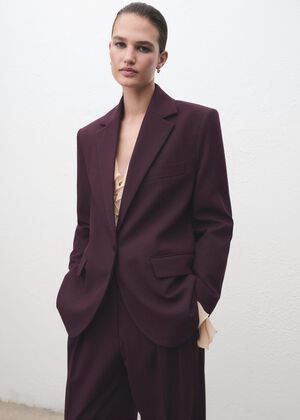 Straight-fit suit jacket