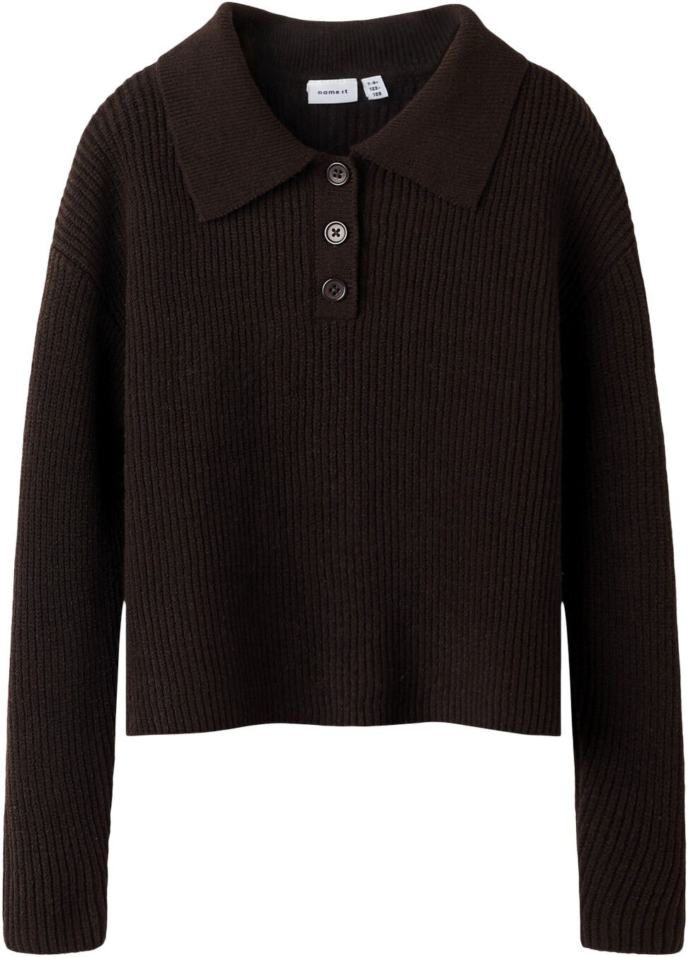 NKFNIA LS LOOSE POLO KNIT LNOOS