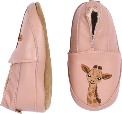 Giraffe leather slippers