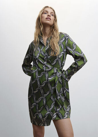 Geometric print dress