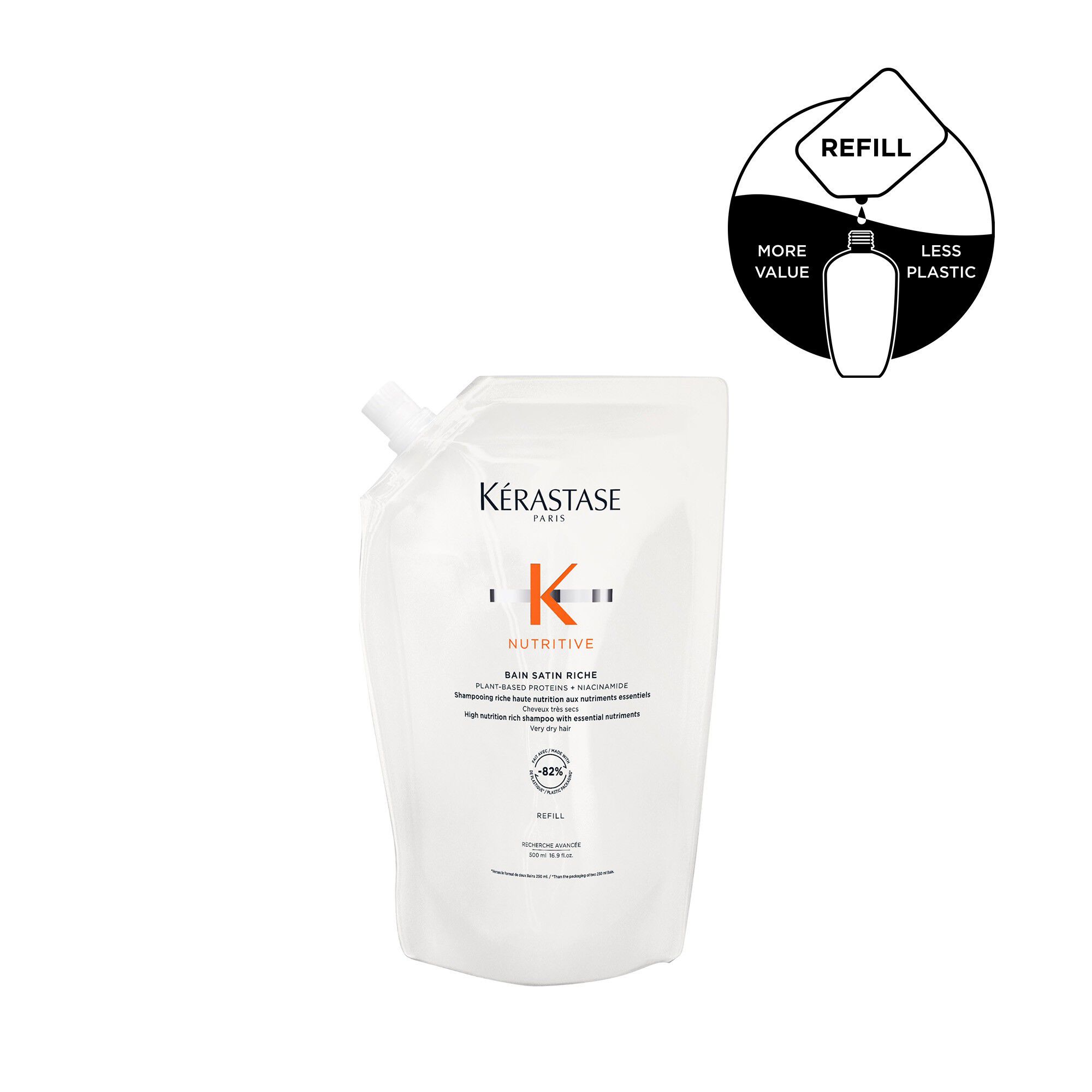 K&eacute;rastase Nutritive Bain Riche Shampoo 500ml Refill