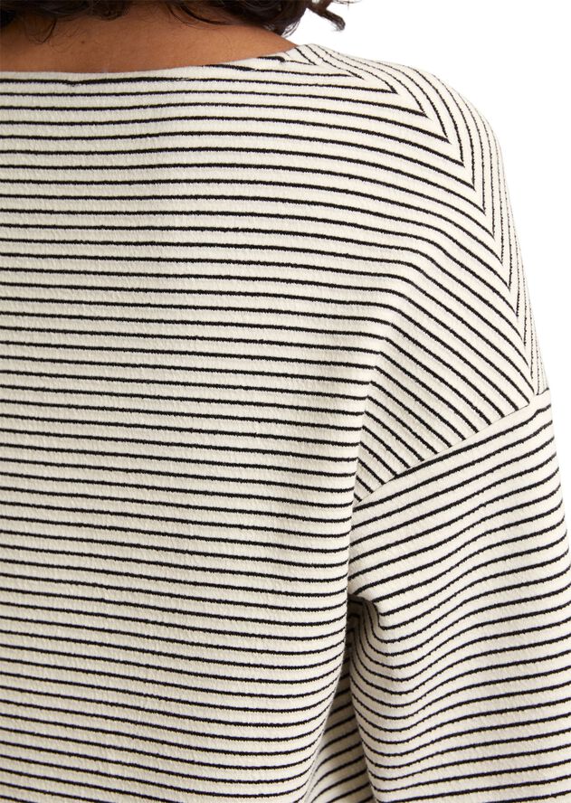 T-shirt, 3 4 sleeve, striped