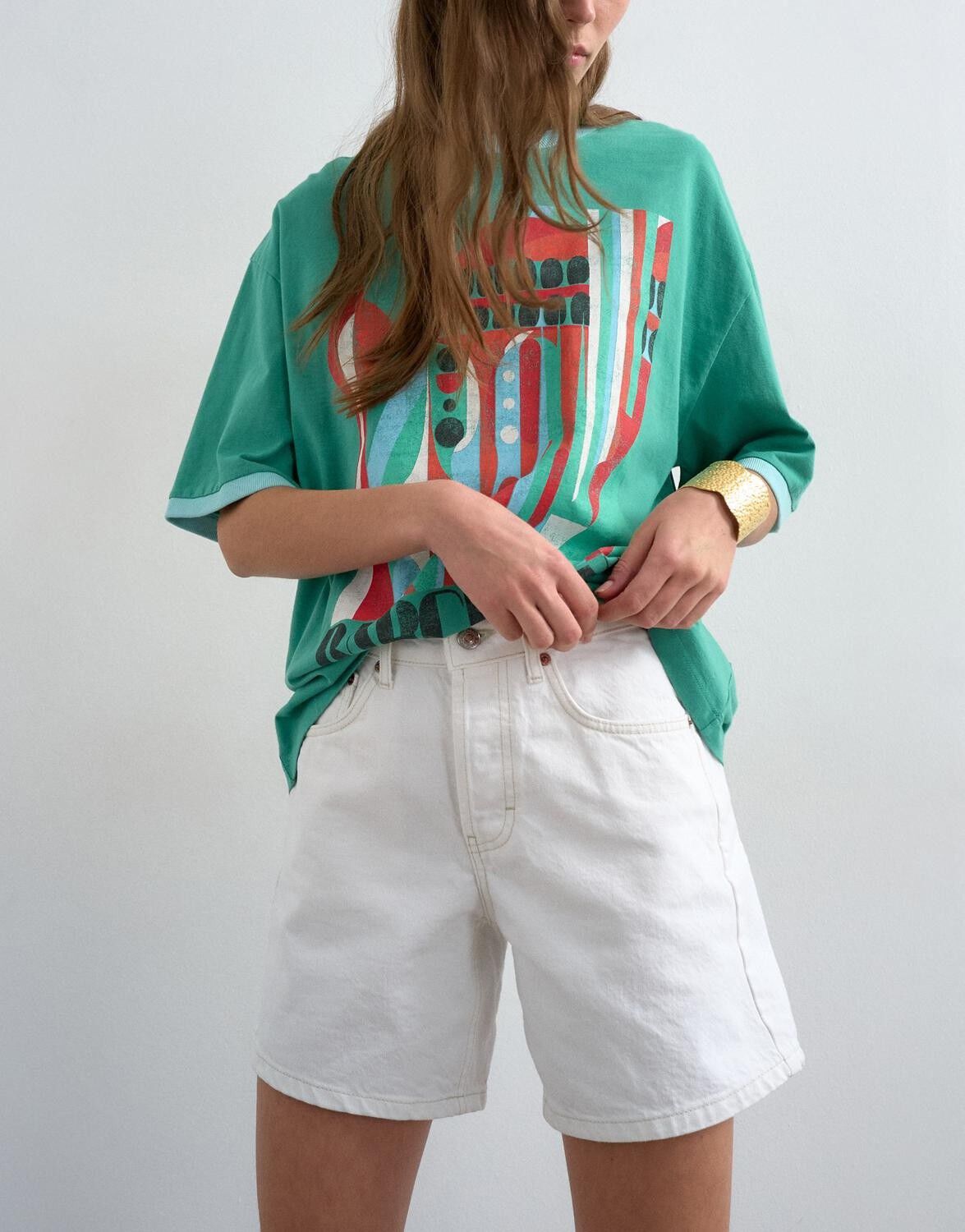 TSVIGGA HR DNM SHORTS WHITE