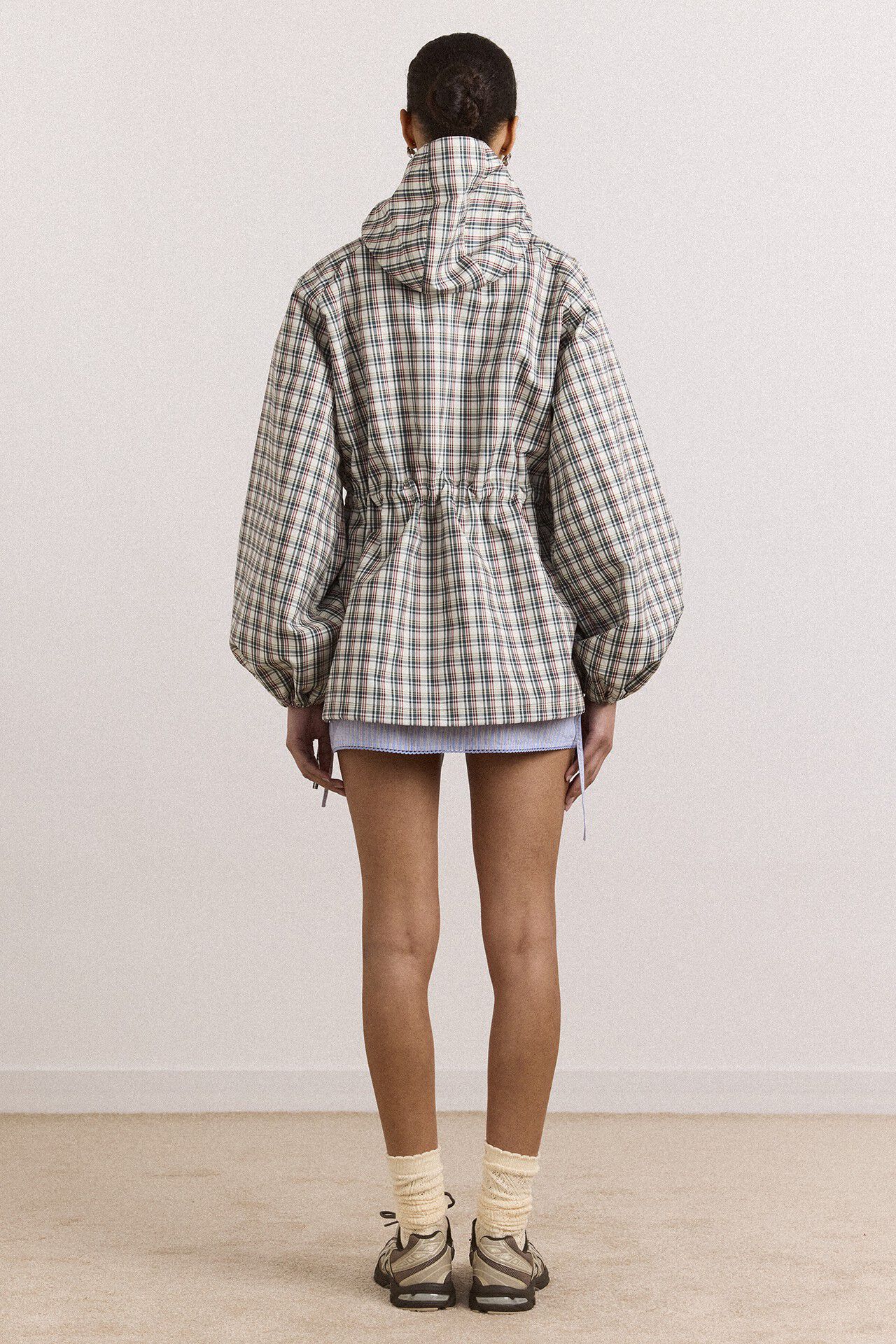 LIU RAINCOAT - ELDERBERRY CHECK