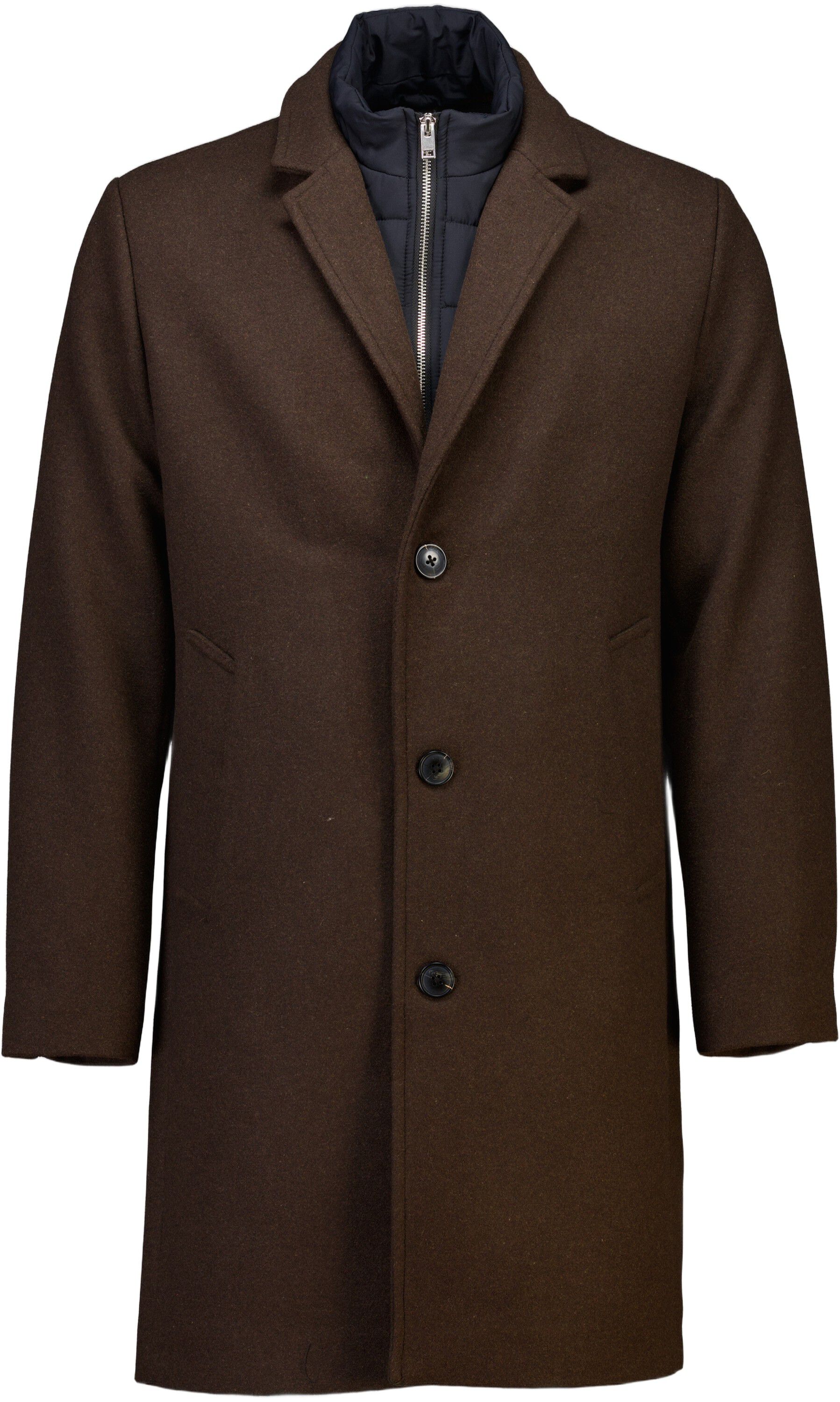 Detachable collar lapel coat