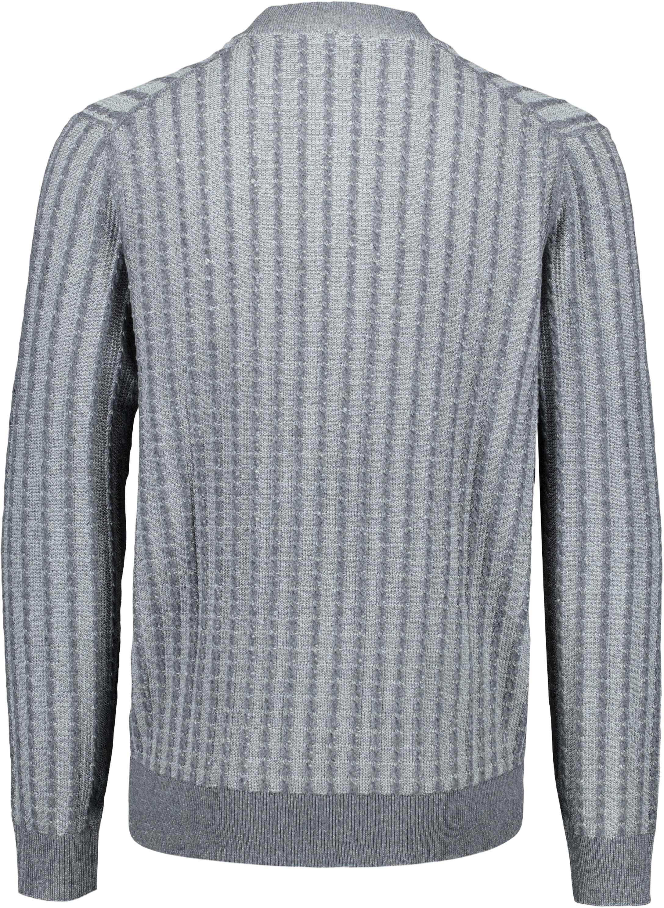 Recycled cable knit o-neck L/S