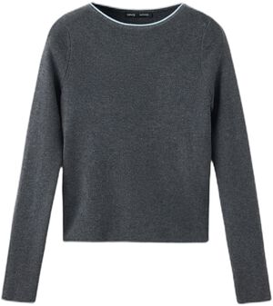 Ribbed knit jumper with contrast ed
