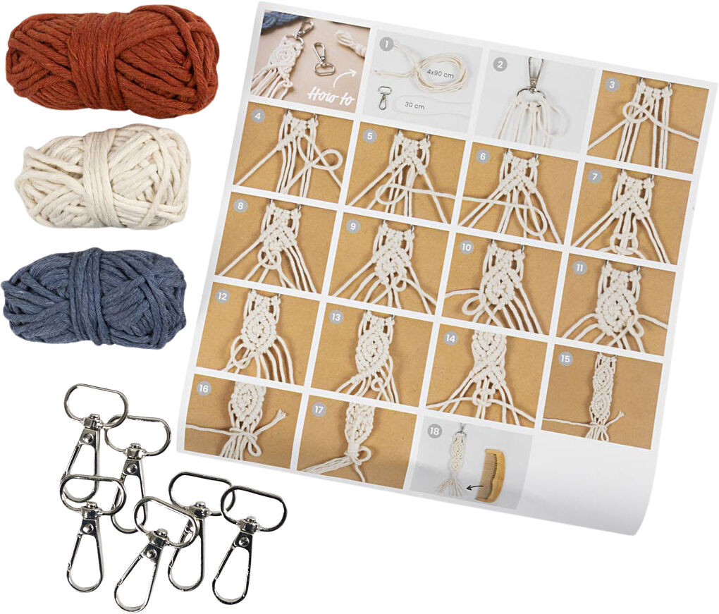 Mini DIY Kit Macram&eacute;, N&oslash;glering