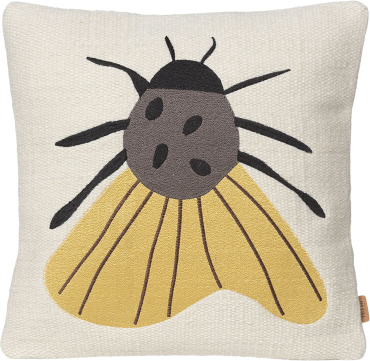 Forest Embroidered Cushion - Moth