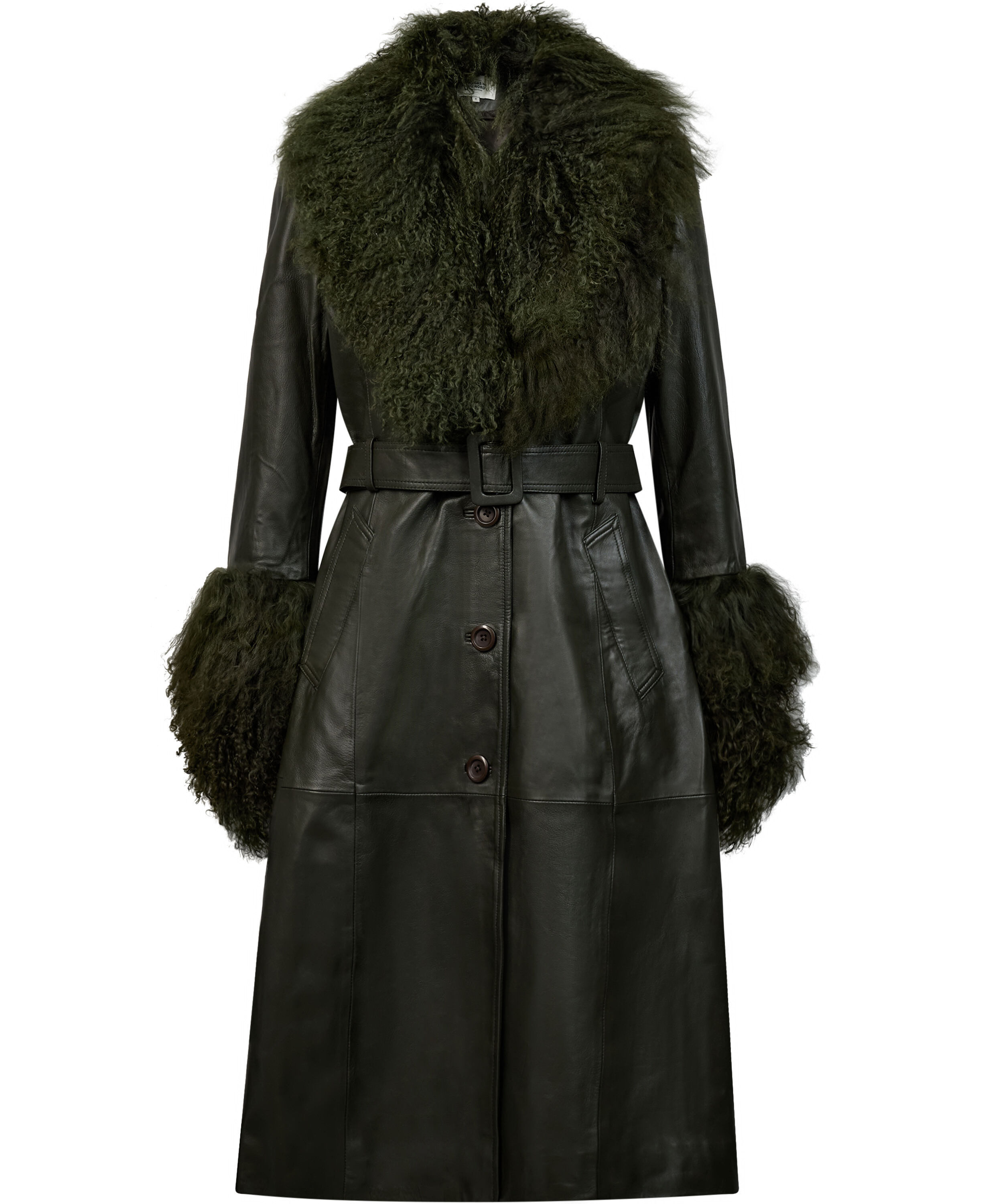 Tana 6 skin coat with lamb fur deetails - LWG