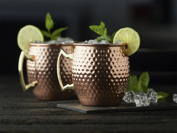 Moscow mule-krus 55 cl 2 stk. Kobber hamret